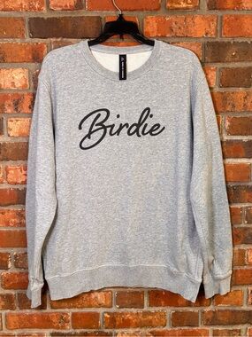 Birds of Condor mens birdie graphic golf pullover crewneck sweatshirt gray L